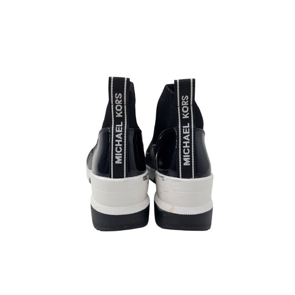Michael Kors Womens SZ 7 Slip-On Stretch Knit Sock High Top Sneakers Black - Picture 8 of 16